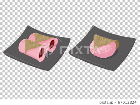 Sakura mochi (Kanto Kansai set) plate available 67012824