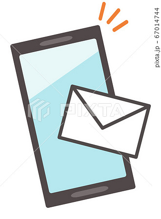 スマホにメールが届く 67014744