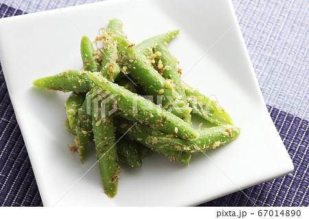 インゲン豆の胡麻和え13 インゲン豆の胡麻和え13 67014890