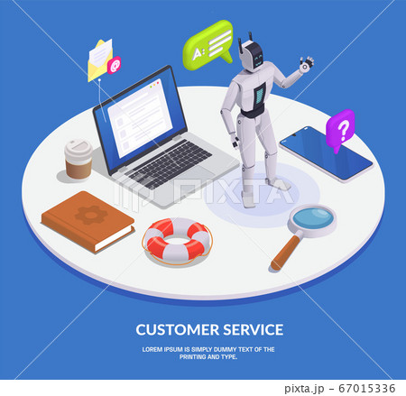 Isometric Customer Service Composition 67015336