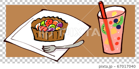Stock illustration: chocolate cake and coffee set Stock illustration: chocolate cake and coffee set 67017040