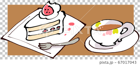Stock illustration: chocolate cake and coffee set 67017043