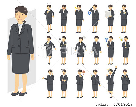 Illustration of a woman in a suit 67018015