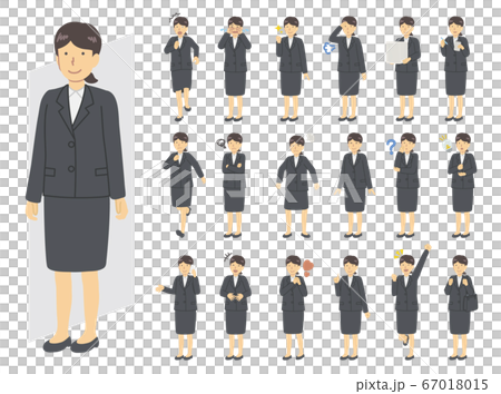 Illustration of a woman in a suit 67018015