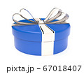 Round blue gift box 67018407