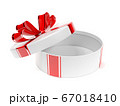 Round gift box. 3d rendering illustration 67018410