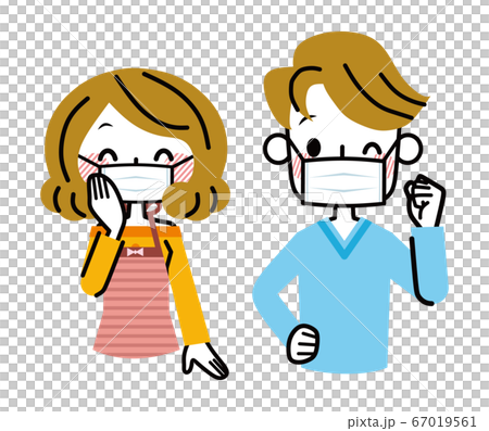 Mask couple smile Mask couple smile 67019561