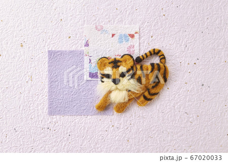 年賀状素材シリーズ 干支 寅 の写真素材