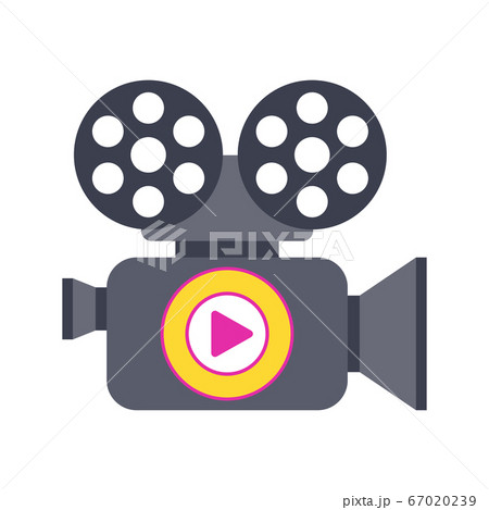 Movie Camera Stand icon. Retro movie camera, camcorder. 67020239