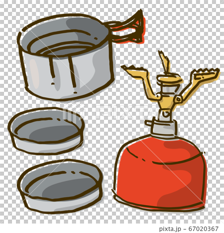 Hand drawn gas stove and tableware Hand drawn gas stove and tableware 67020367