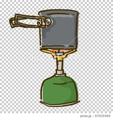 Hand drawn gas stove and pot Hand drawn gas stove and pot 67020369