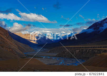Sunset in Himalayas. Spiti Valley 67022841