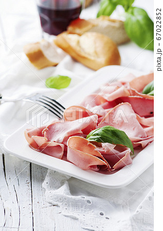 Italian antipasto with mortadella of bologna 67022852