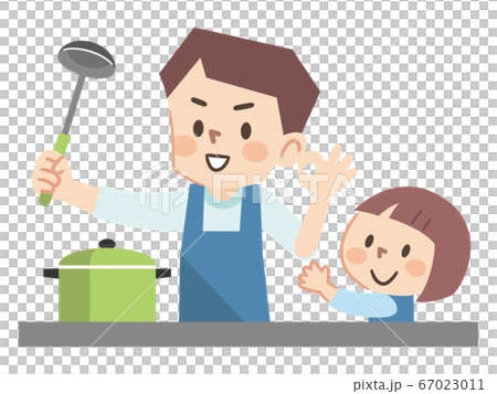 父母和孩子做飯的插圖 父母和孩子做飯的插圖 67023011