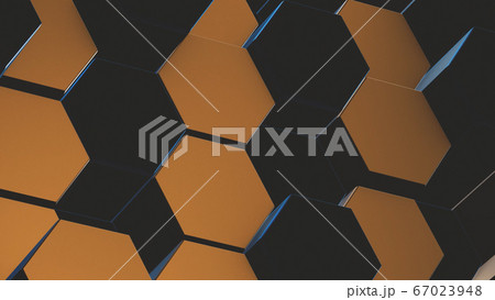 Background of hexagons illuminated by colored Background of hexagons illuminated by colored 67023948