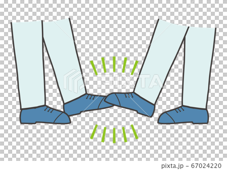 ベクター　足を合わせて挨拶をする人のイラスト 67024220