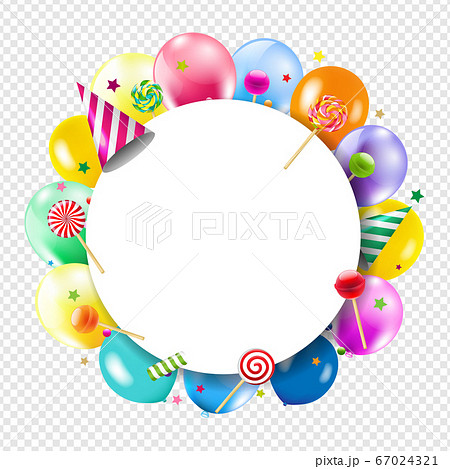 Birthday Banner With Colorful Balloons Transparent Background 67024321