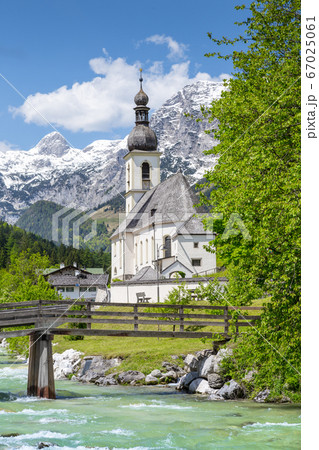 Church of Ramsau, Nationalpark Berchtesgadener Land, Upper Bavaria, Germany Church of Ramsau, Nationalpark Berchtesgadener Land, Upper Bavaria, Germany 67025061