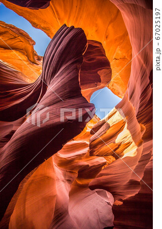 Amazing sandstone formations in Antelope Canyon, Arizona, USA 67025197