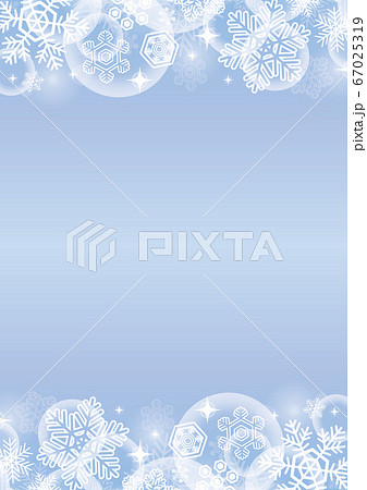 冬 クリスマス素材 雪の結晶の背景イラストのイラスト素材
