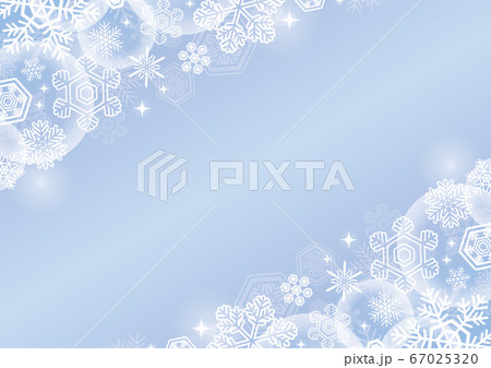 冬 クリスマス素材 雪の結晶の背景イラストのイラスト素材