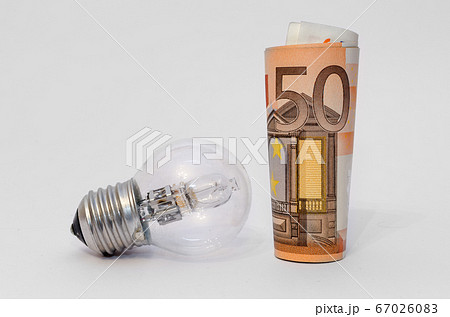 money with light bulb money with light bulb 67026083
