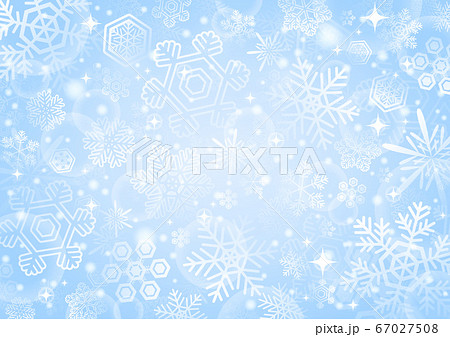 冬 クリスマス素材 雪の結晶の背景イラストのイラスト素材
