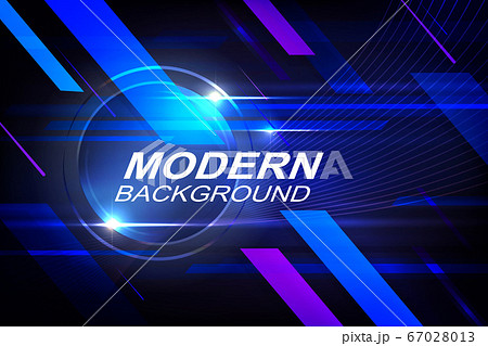 Dark blue composition with a gradient and glitter, slanting stripes, outlines of a circle 67028013