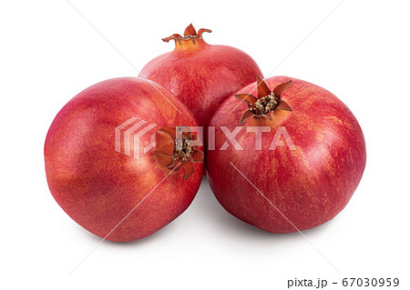 Pomegranate isolated on white background with clipping path and full depth of field. Pomegranate isolated on white background with clipping path and full depth of field. 67030959