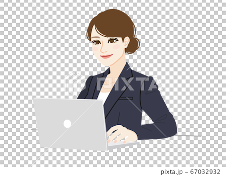 A woman who plays desk work A woman who plays desk work 67032932