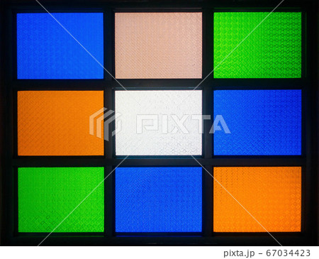 colorful stained glass window with nine boxes colorful stained glass window with nine boxes 67034423