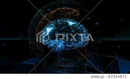 AI 人工知能 テクノロジー ネットワーク データ コンピュータ 情報 3Dイラスト 背景 バック AI 人工知能 テクノロジー ネットワーク データ コンピュータ 情報 3Dイラスト 背景 バック 67034672