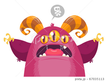 Funny cartoon monster. Vector Halloween illustration 67035113
