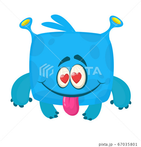 Happy cartoon monster in love. St. Valentine's Day 67035801