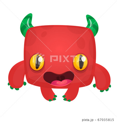 Funny cartoon monster. Vector Halloween illustration Funny cartoon monster. Vector Halloween illustration 67035815