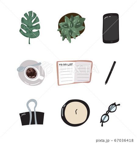 Cartoon To Do List or Planning Concept Set. Vector Cartoon To Do List or Planning Concept Set. Vector 67036418