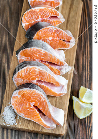 Steaks of Arctic char 67036733