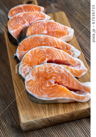 Steaks of Arctic char 67036735