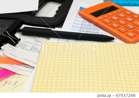 business office desk closeup - financial reports, business office desk closeup - financial reports, 67037266