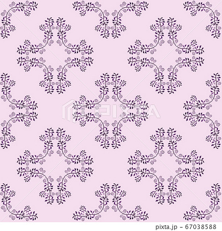 Seamless watercolor pattern with leaves and branches 67038588