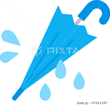 雨で濡れた傘	 67041587