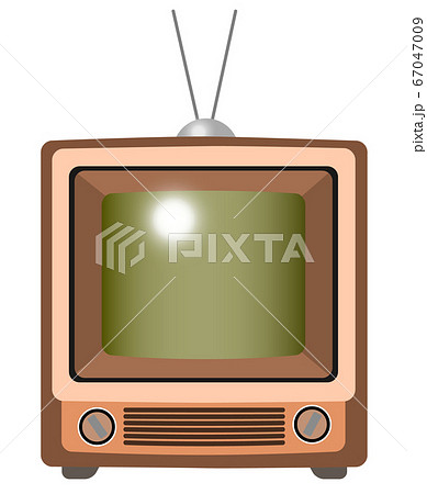 リアルでレトロな可愛いテレビのイラストのイラスト素材 67047009 Pixta