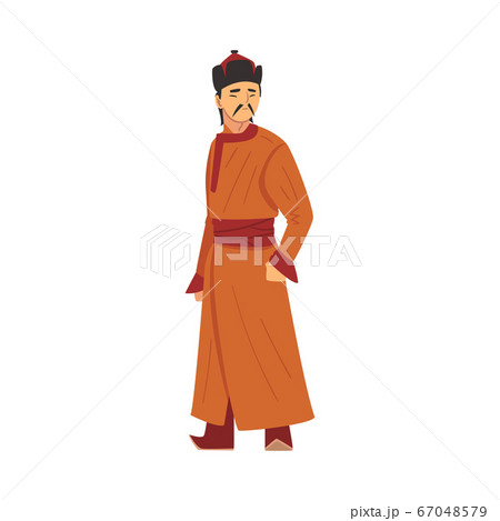 Nomad Mongol Man Central Asian Character In のイラスト素材 Nomad Mongol Man Central Asian Character In のイラスト素材