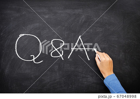 Questions and Answers - Q and A concept blackboard 67048998
