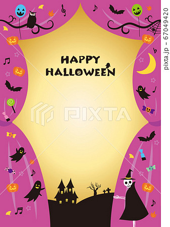 ハロウィン背景素材1-3 67049420