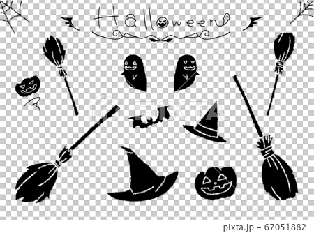 Halloween broom hand-painted 67051882
