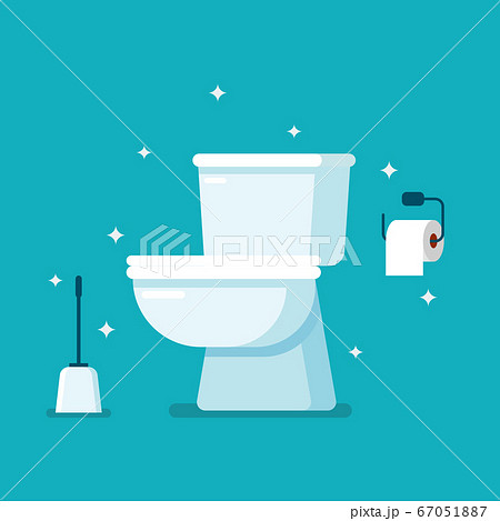 Clean Toilet in flat style Clean Toilet in flat style 67051887