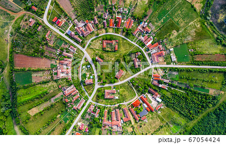 Charlottenburg, round village in Banat, Romania Charlottenburg, round village in Banat, Romania 67054424