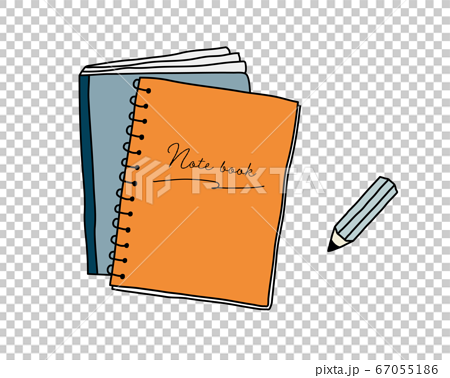 手書きのノートのイラスト 鉛筆 勉強のイラスト素材 67055186 Pixta