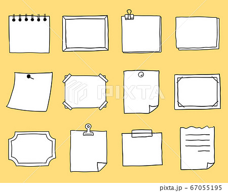 Handwritten Notebook And Memo Frame Stock Illustration